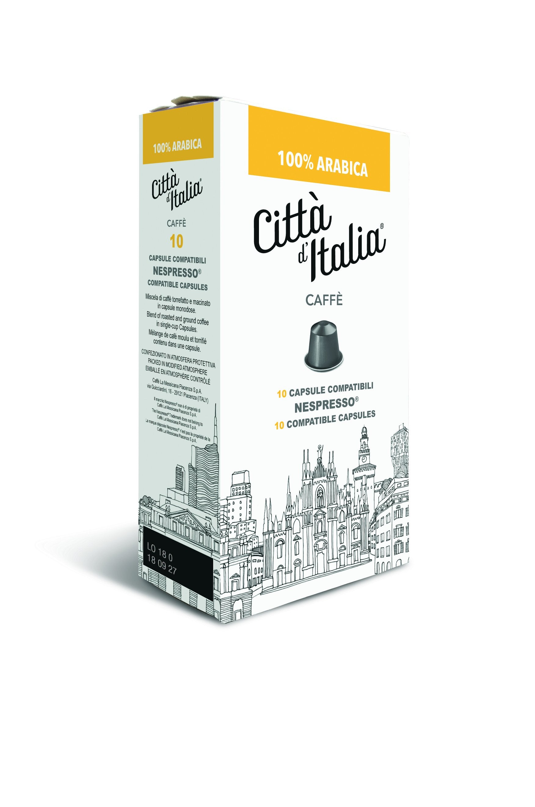 10 Capsule  Città d'Italia 100% ARABICA